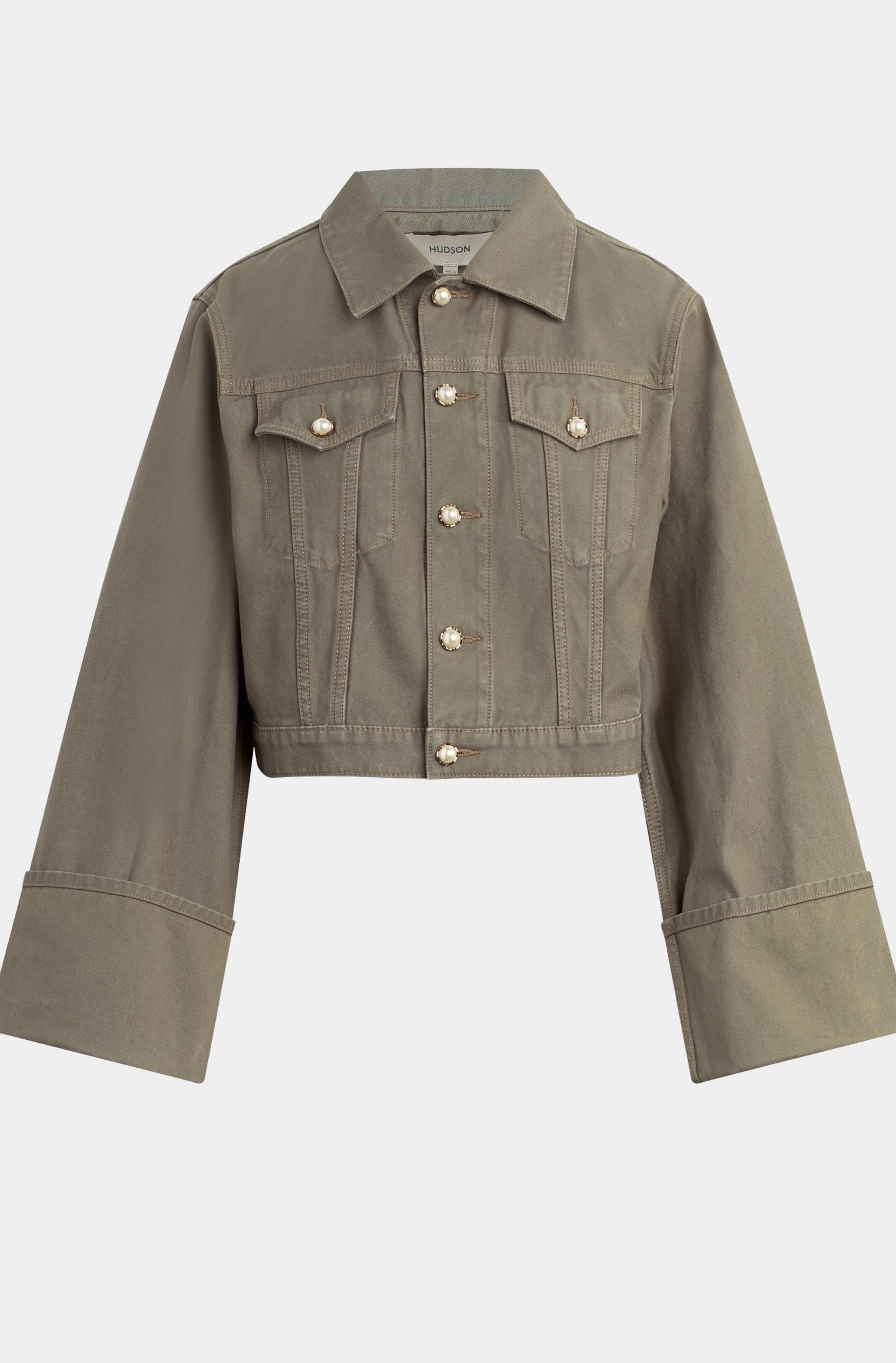 Cuffed Cropped Jacket