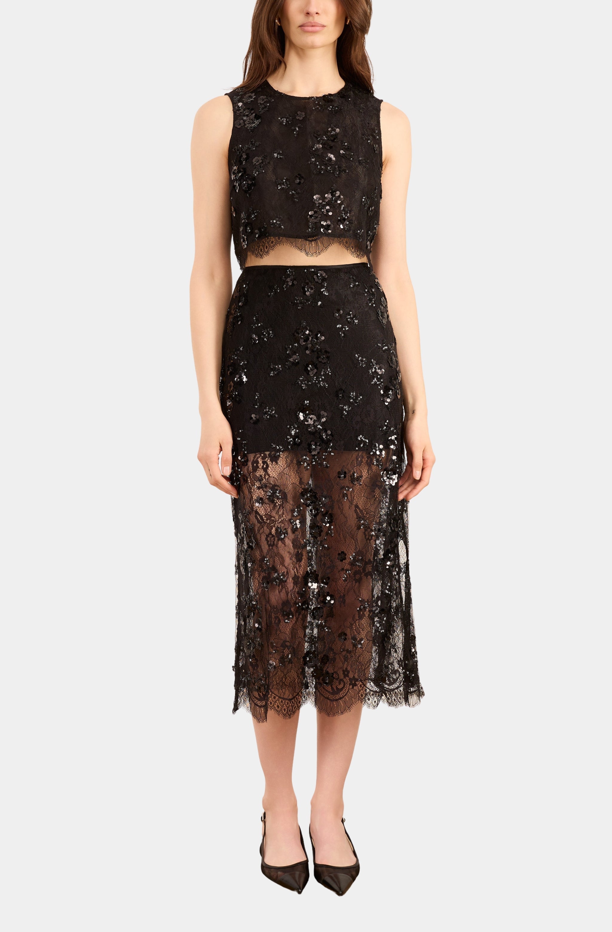 Aylin Sequin Lace Skirt