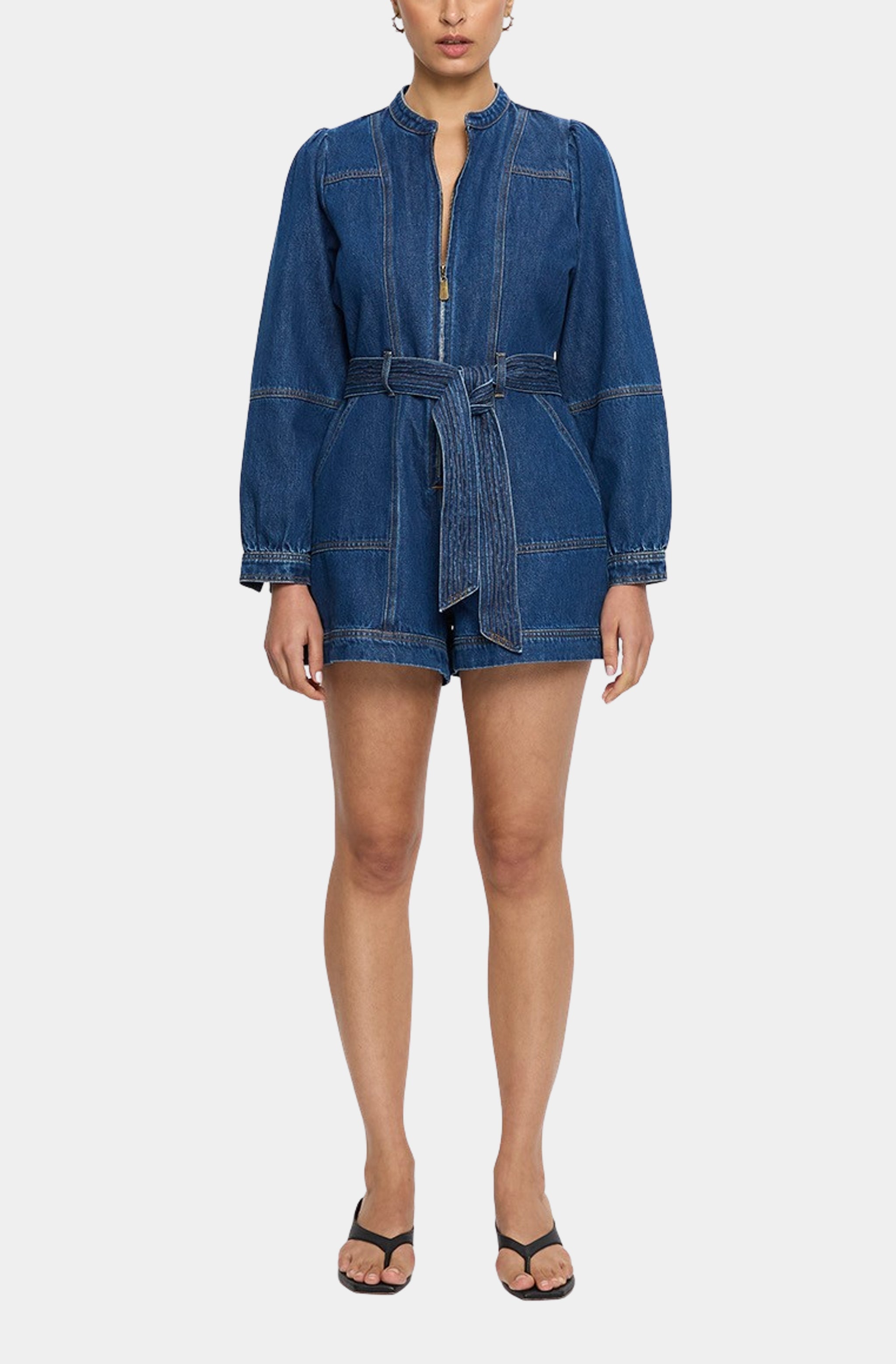 Lourdes Denim Playsuit