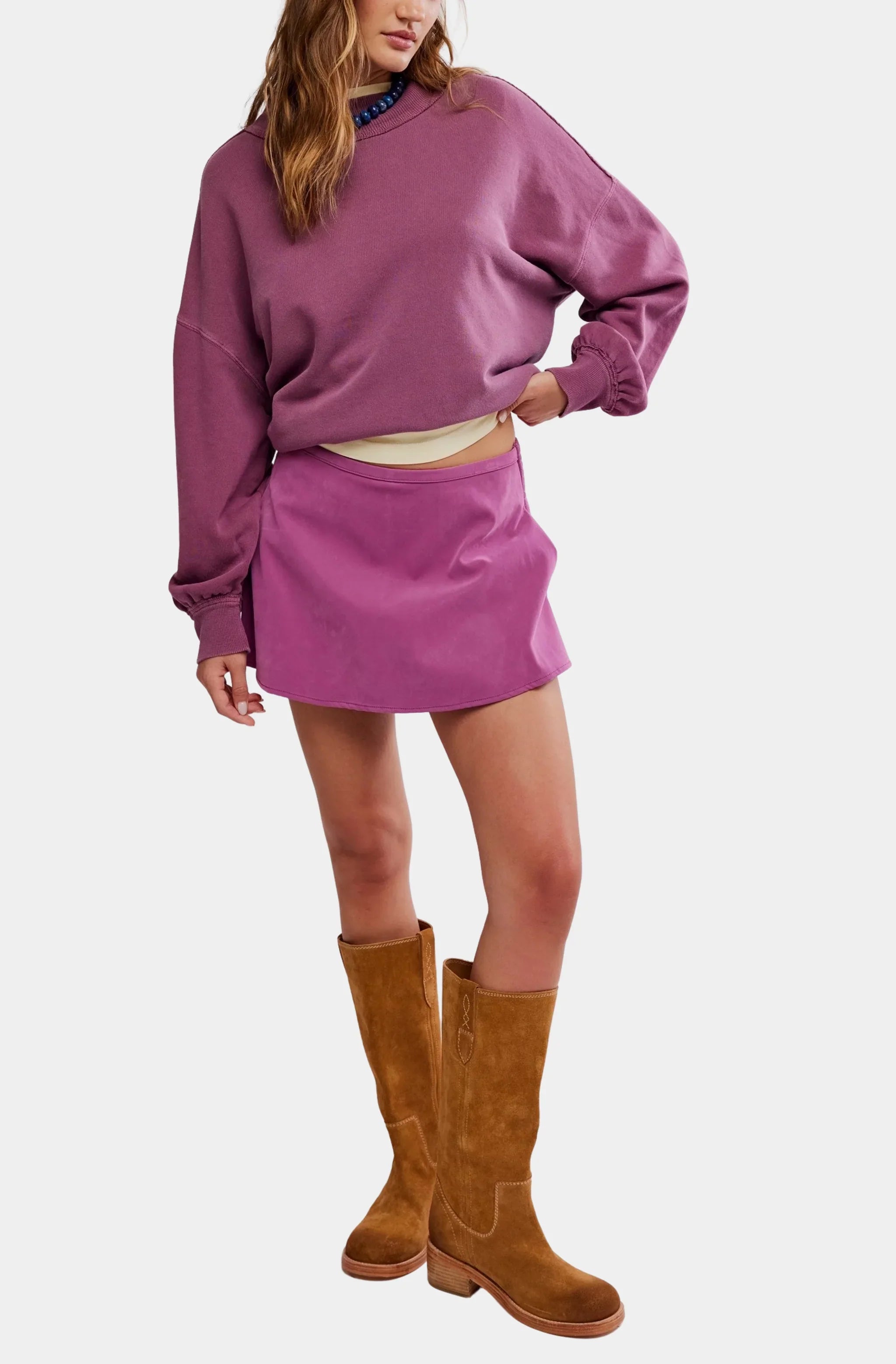 Paradise Found Suede Skort