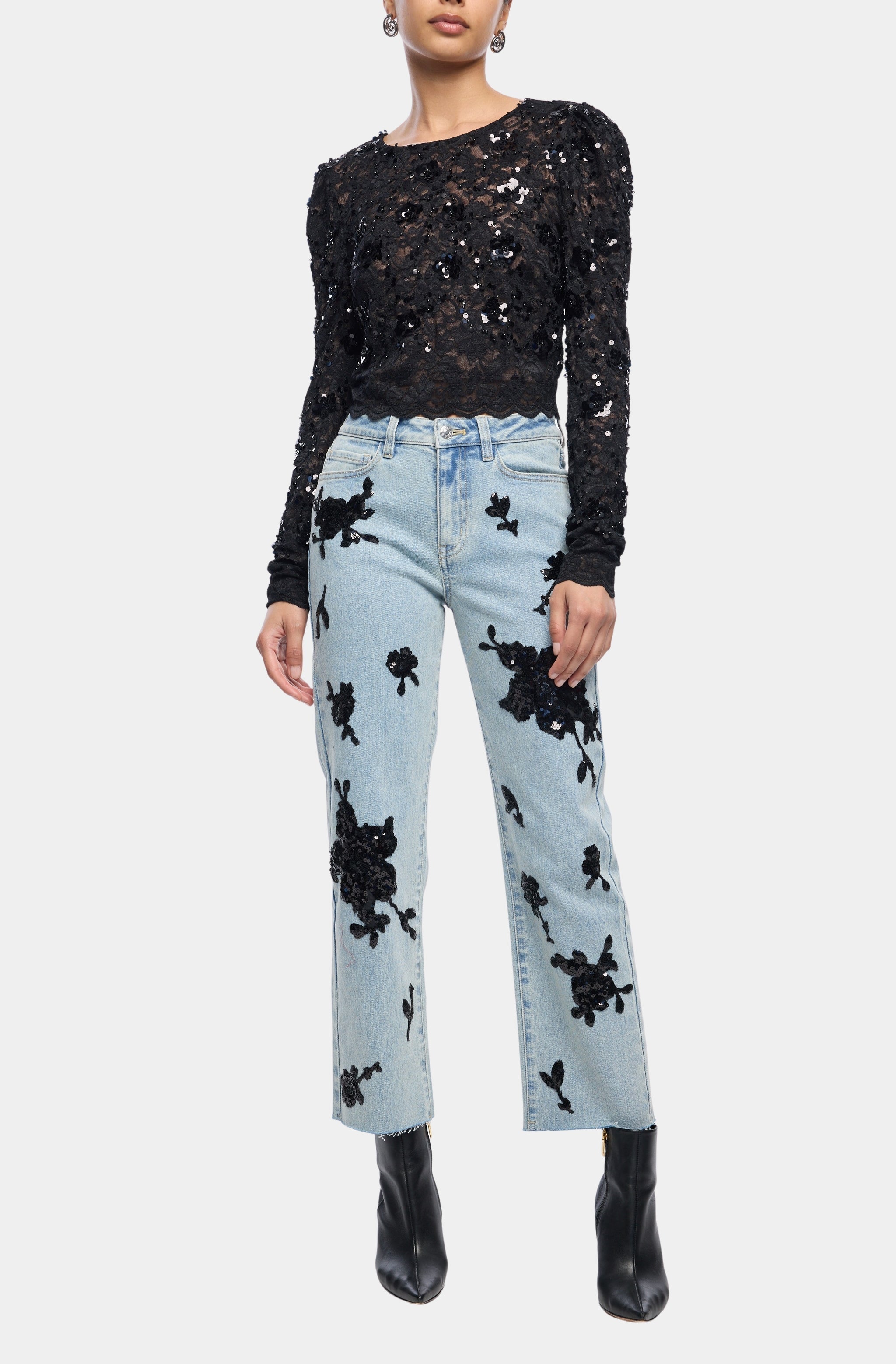 Bella Sequin Embellished Jeans