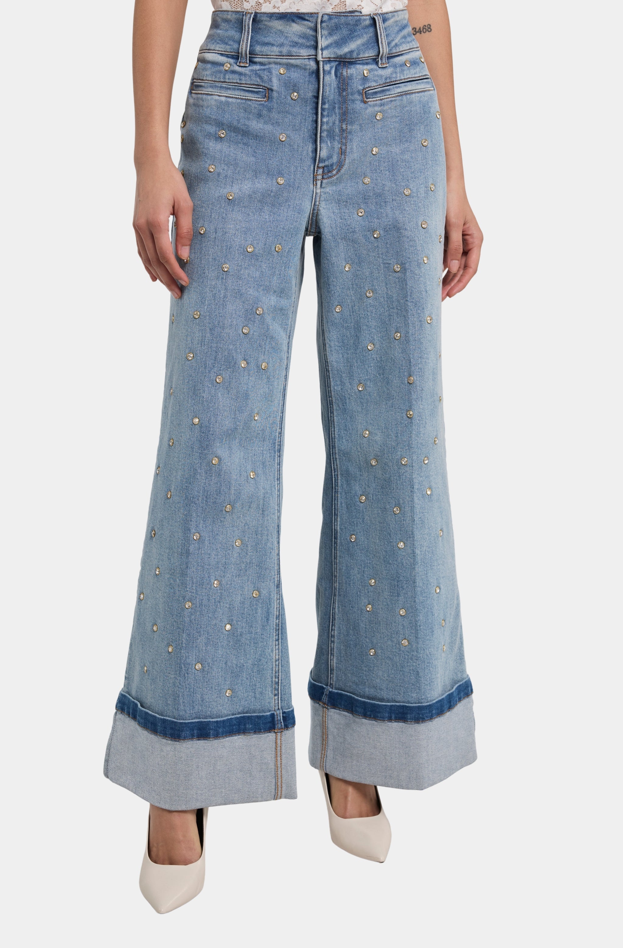Raquel Crystal Stud Jeans