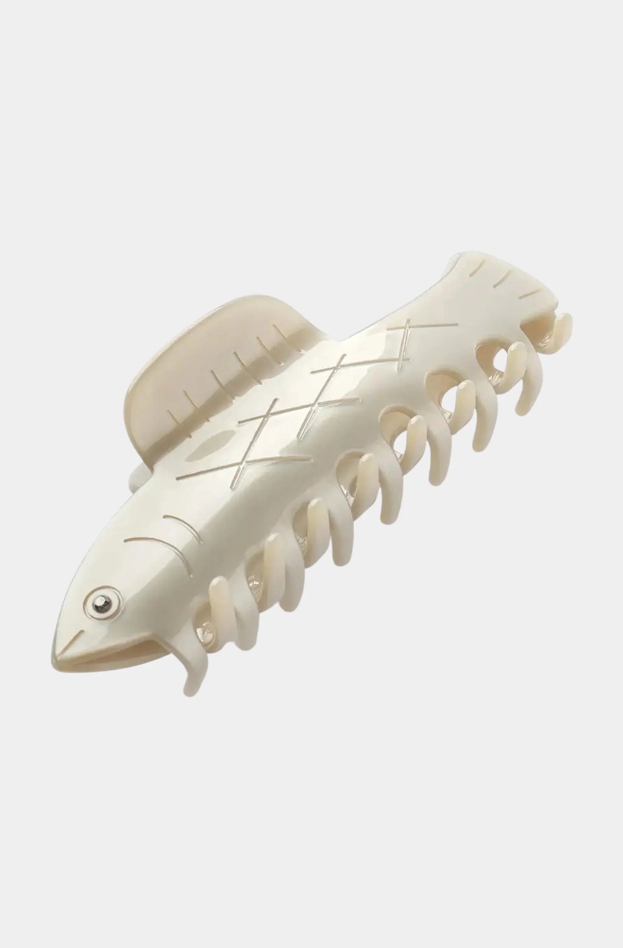 Herring Fish Silver Acetate Hair Claw Clip