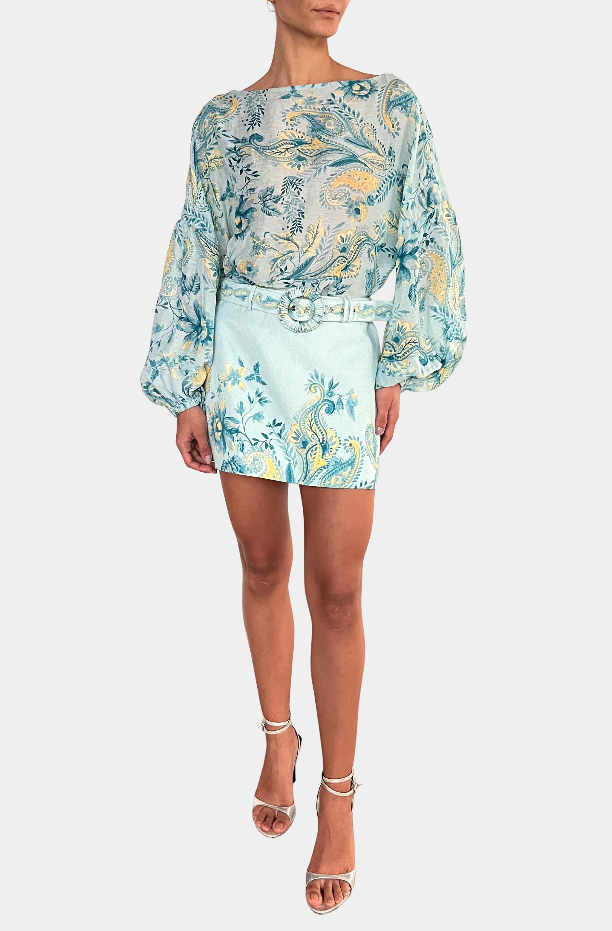Mini Skirt with Buckle Belt
