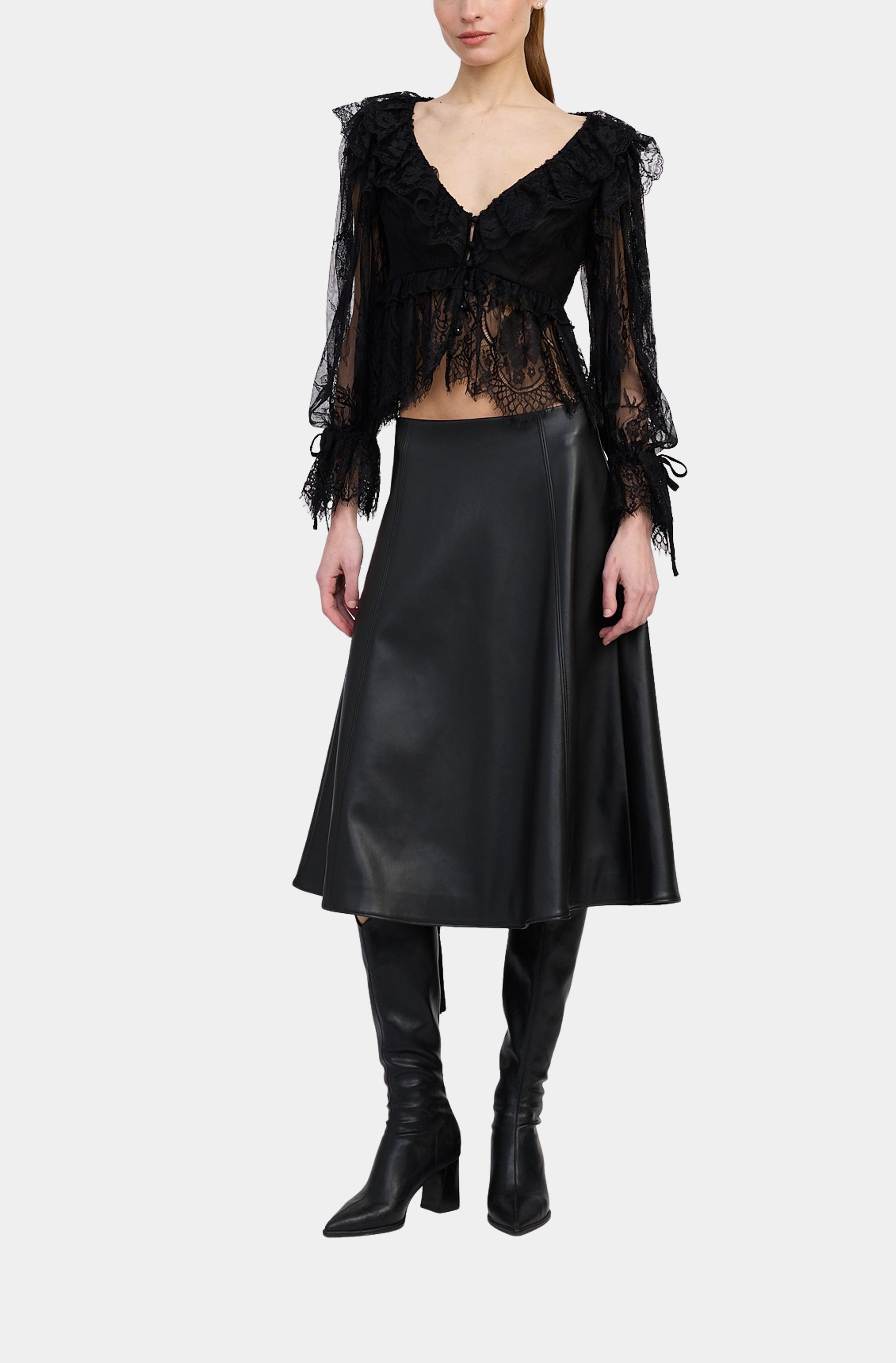 Peregrine Lace Peplum Top