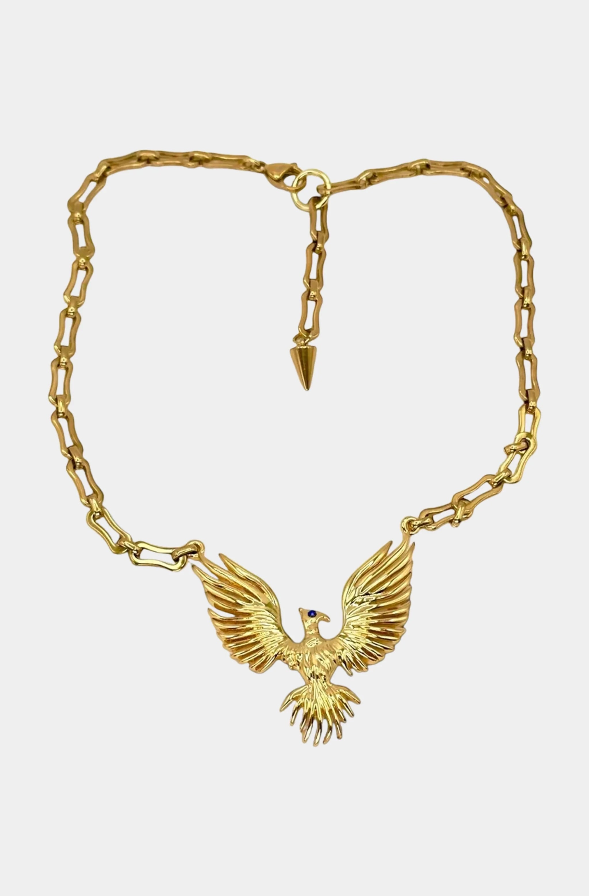Golden Phoenix Pendant Necklace