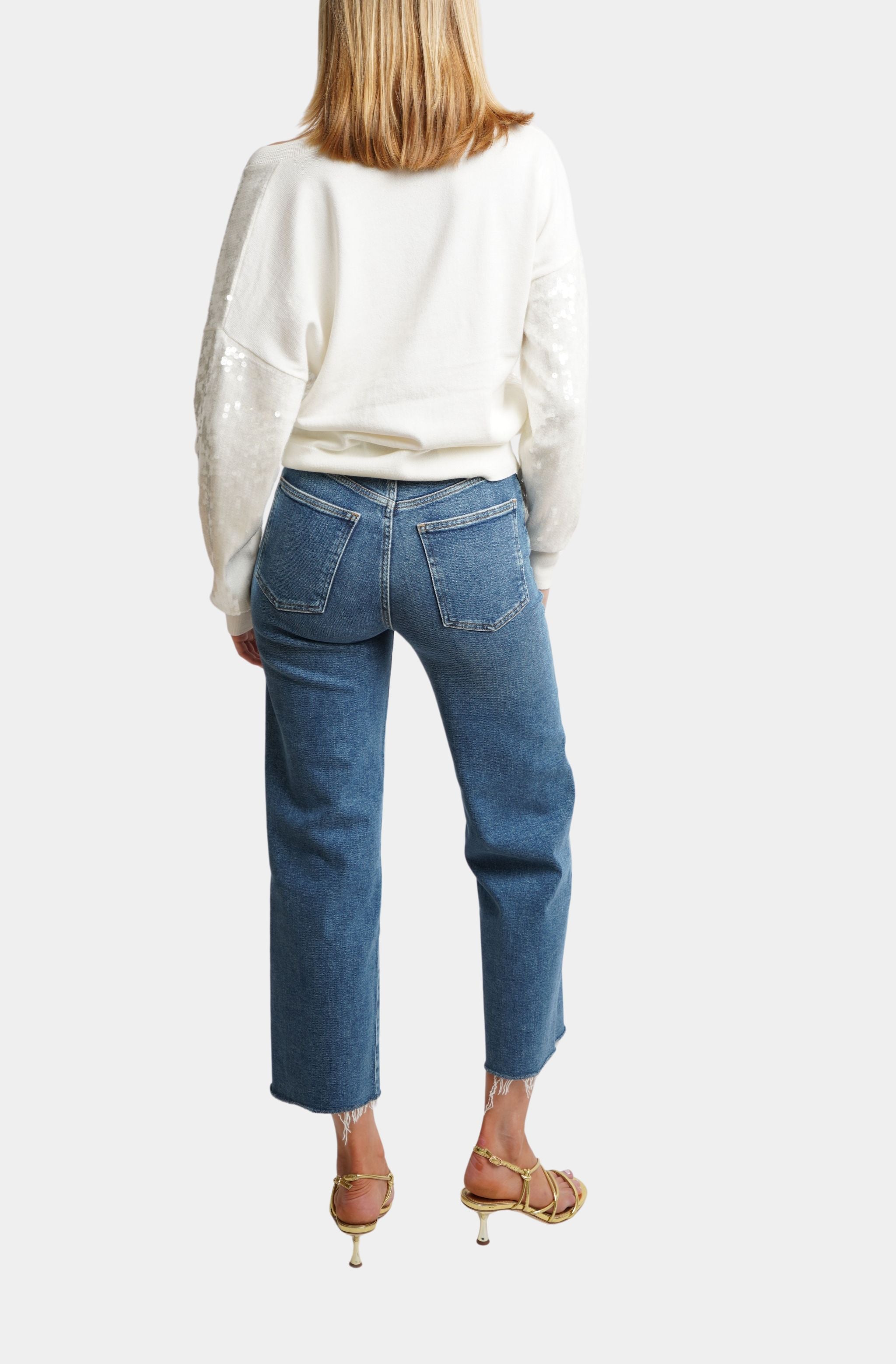 Sequin V-neck Sweater