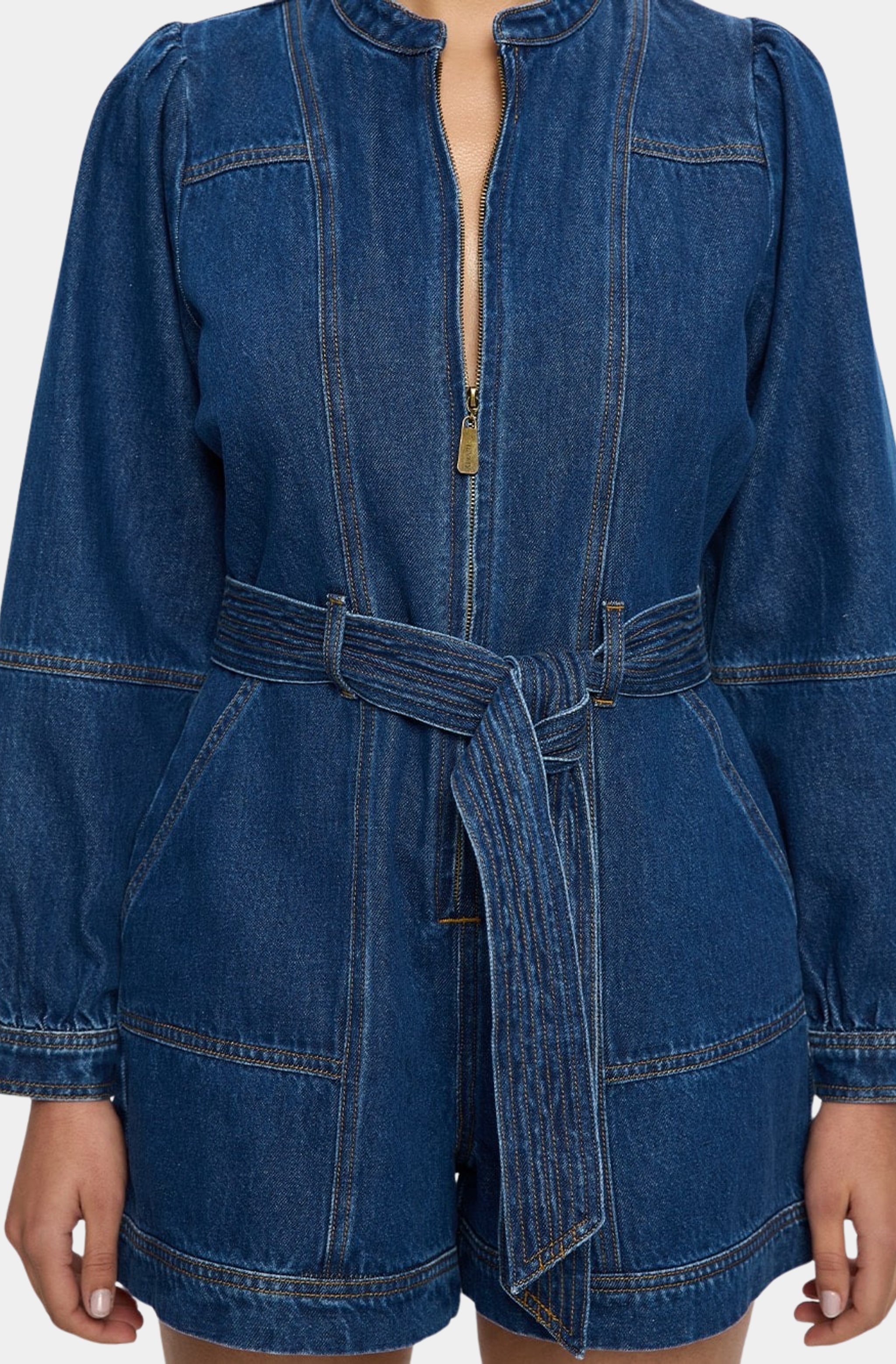 Lourdes Denim Playsuit