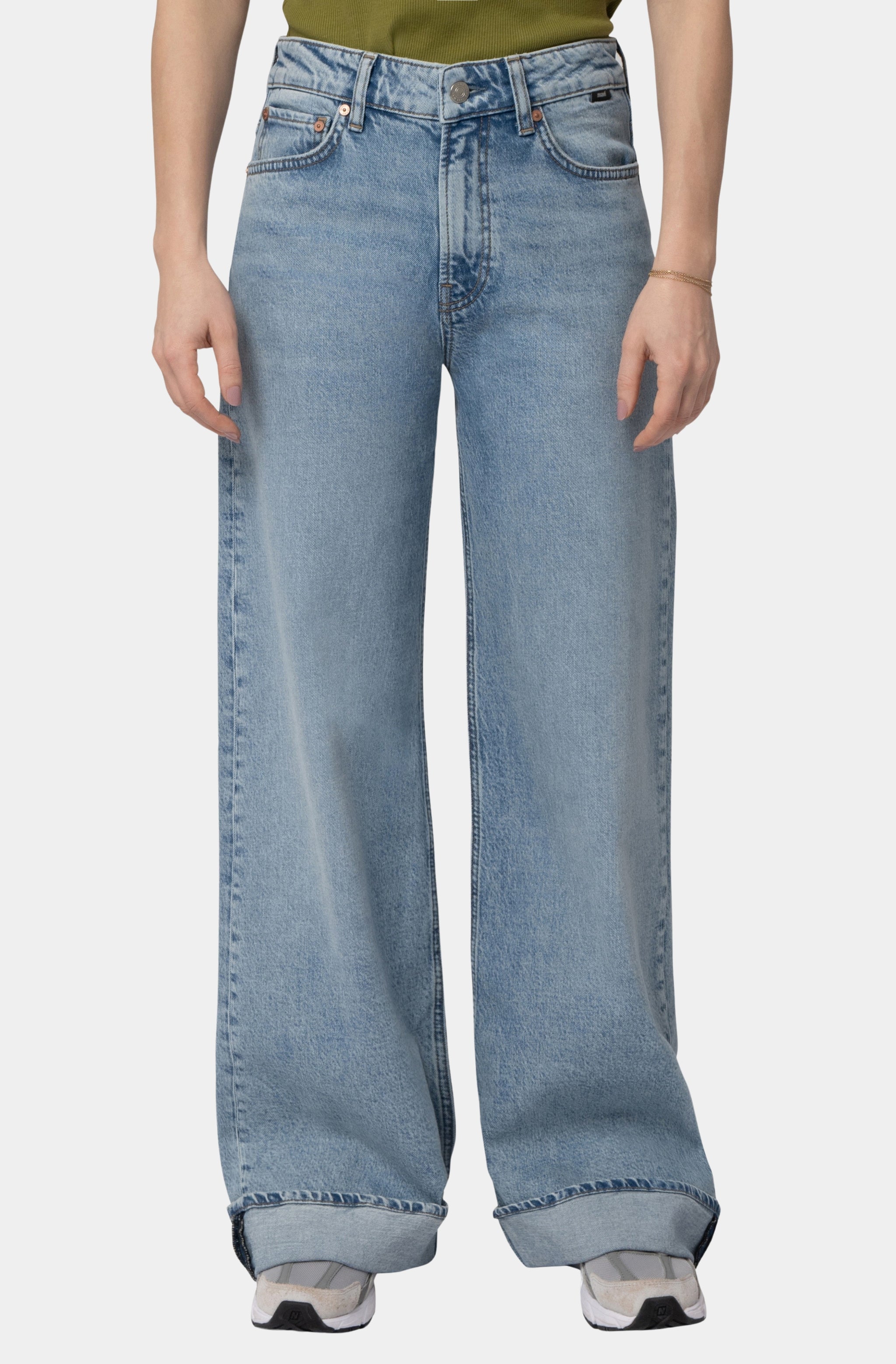 Florida Cuffed Wide Leg Jeans
