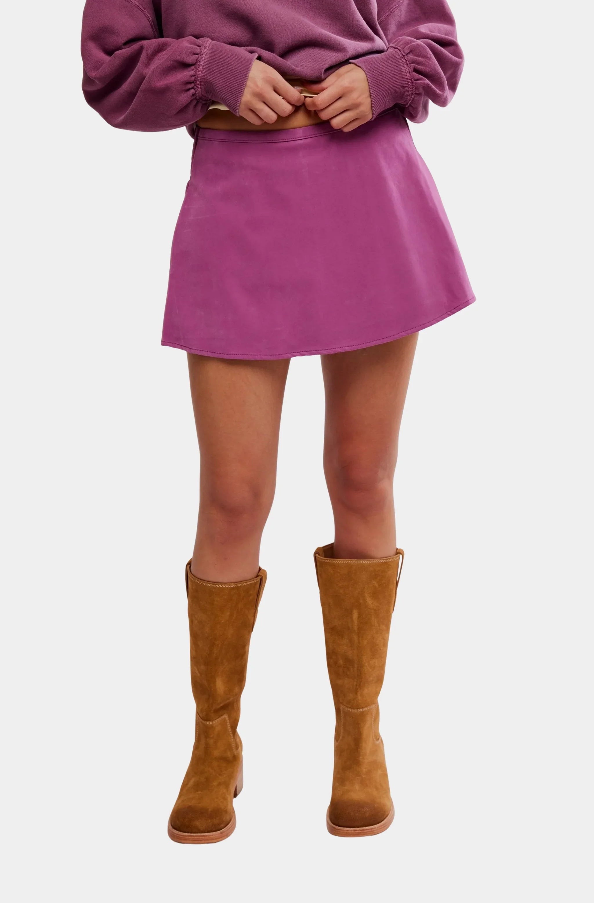 Paradise Found Suede Skort