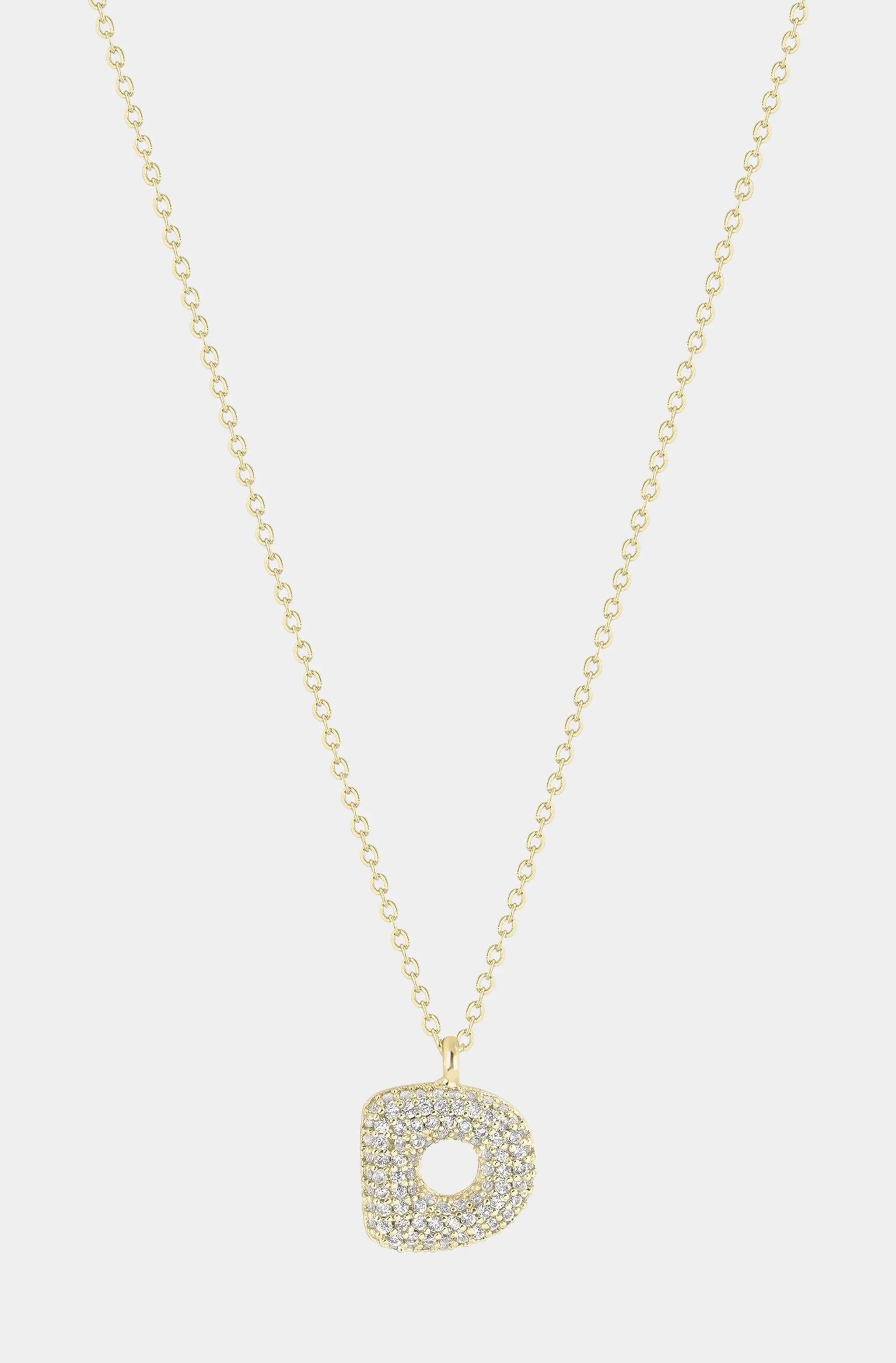 Bubble Letter Necklace "D"