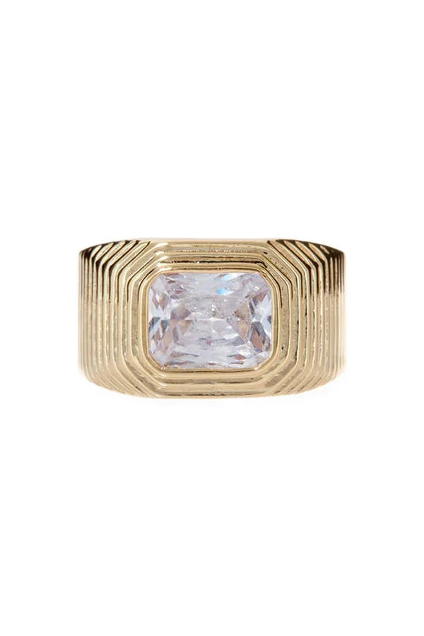 Ridged Pyramid Cigar Ring
