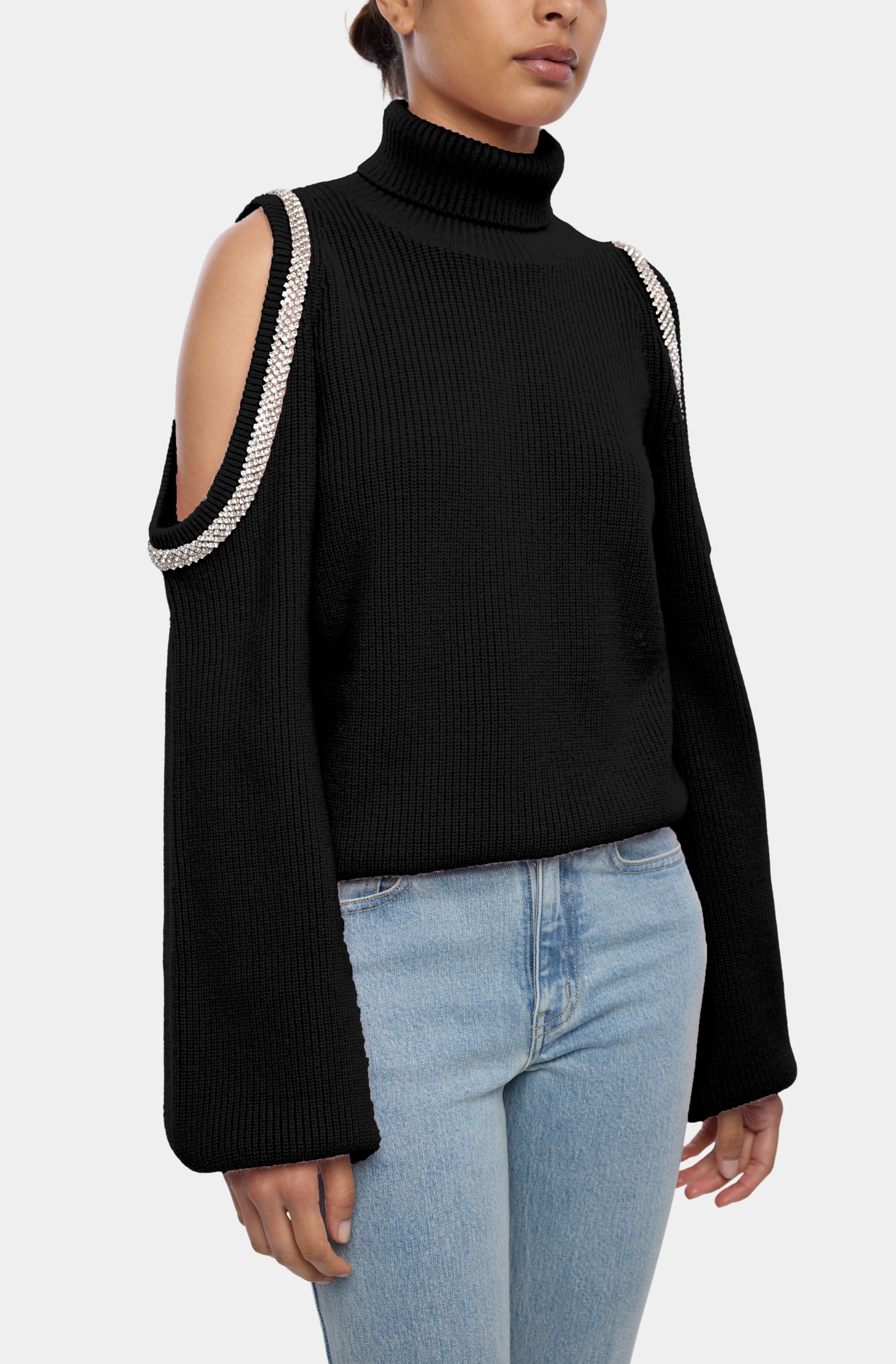 Carmel Cold Shoulder Sweater