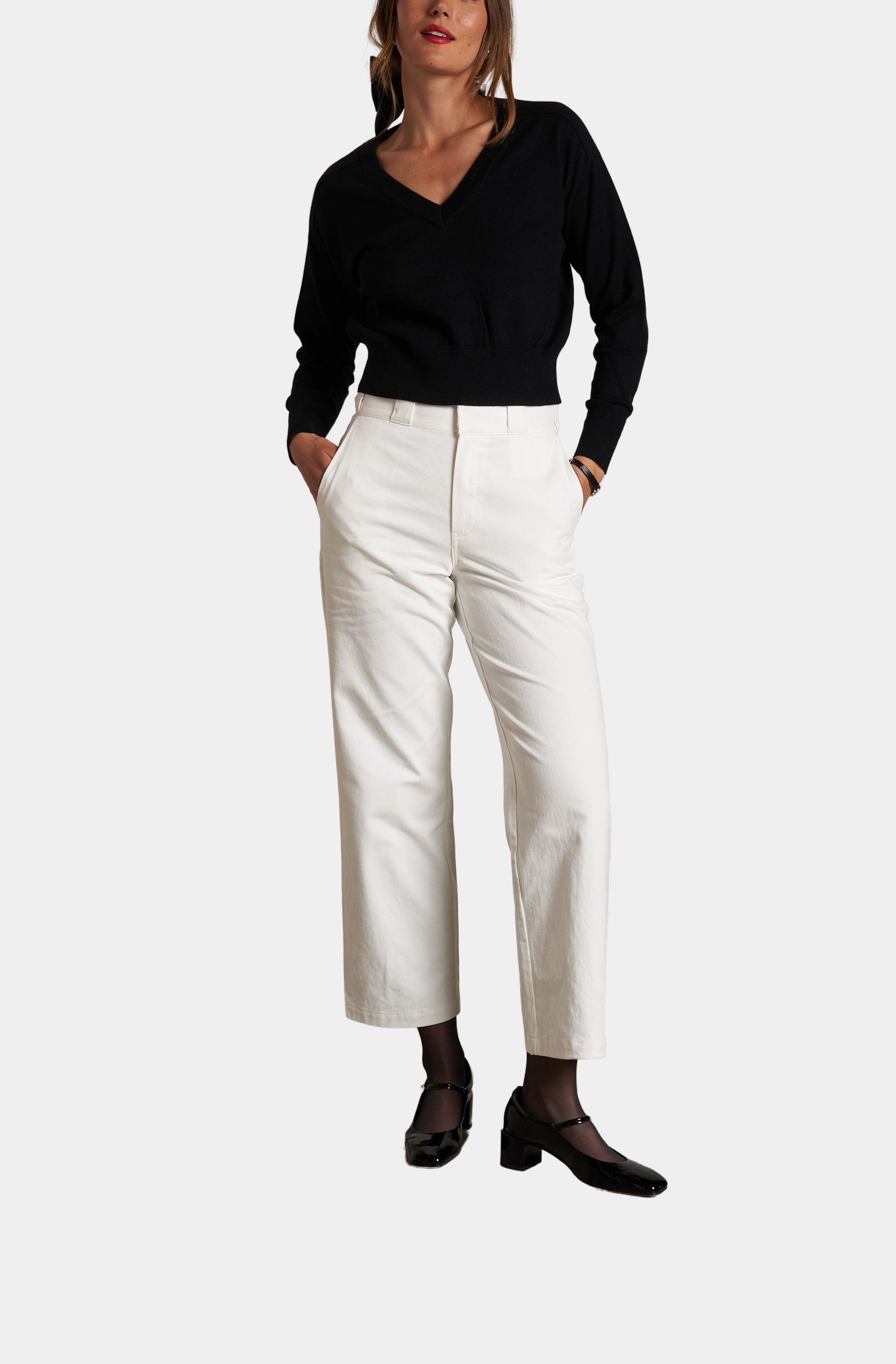 Georgina Cashmere Vneck Sweater