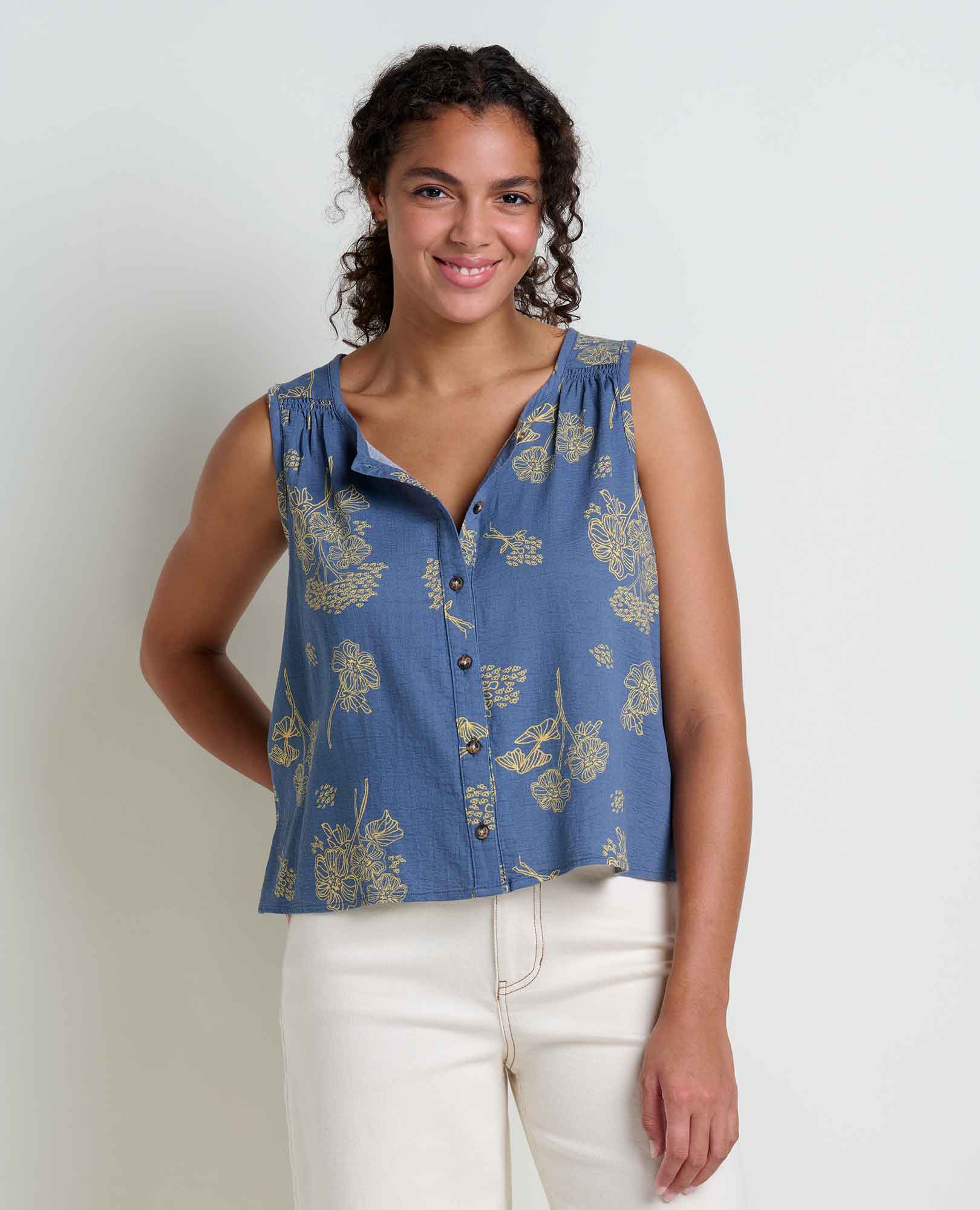 Manzana Button Front Tank
