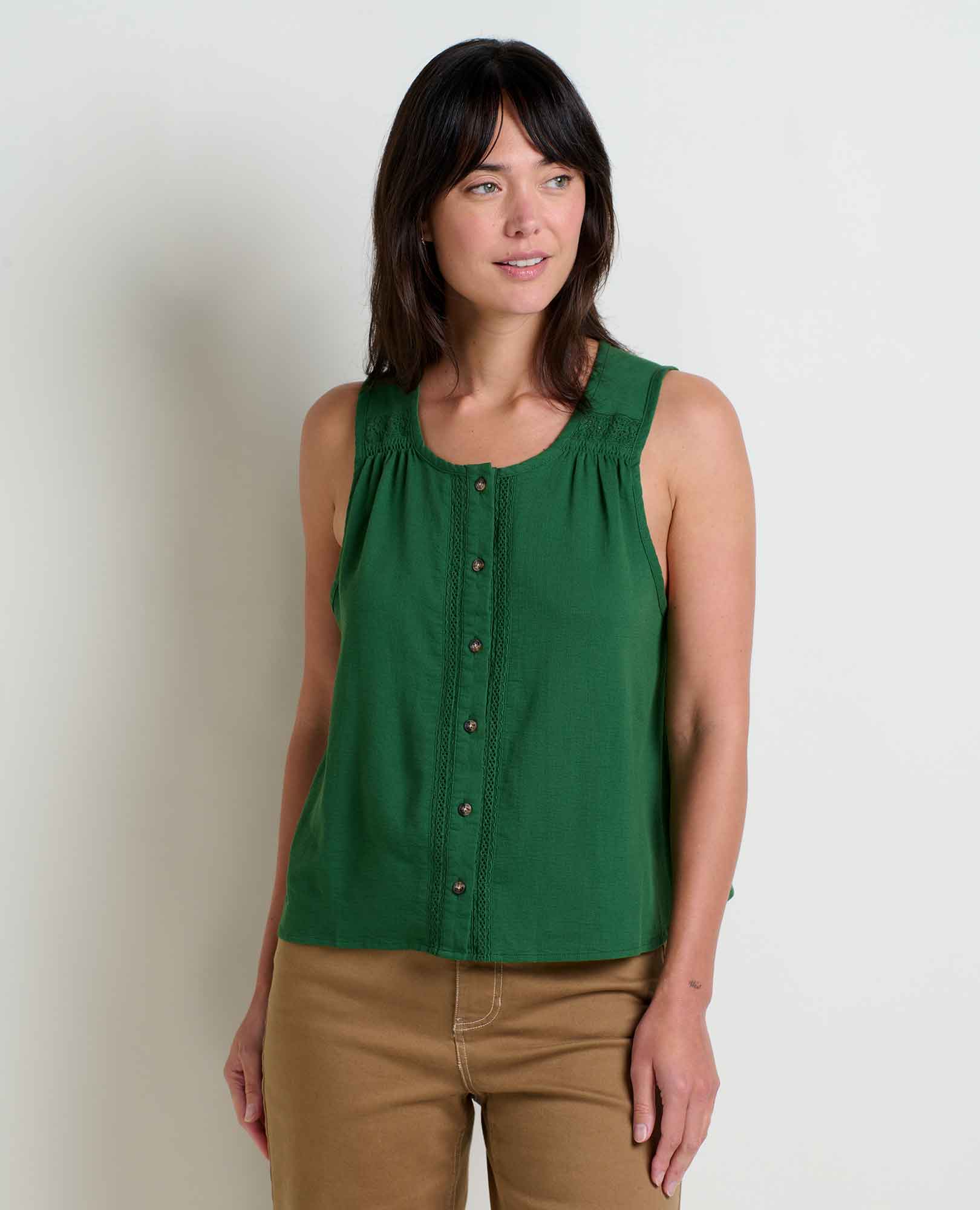 Manzana Button Front Tank