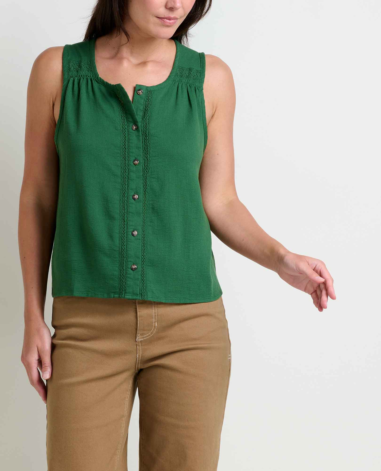 Manzana Button Front Tank