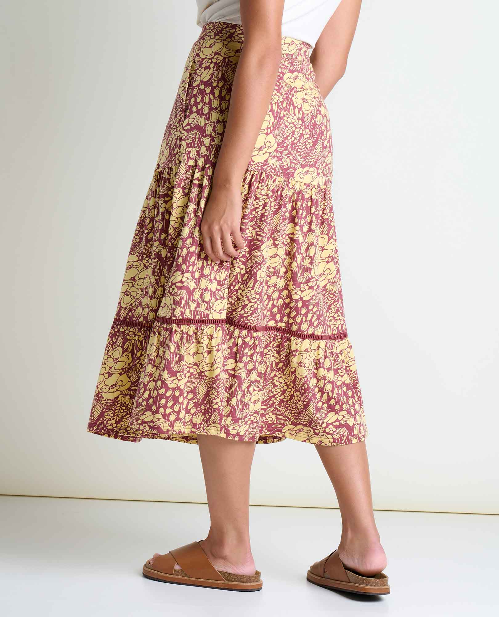 Marigold Tiered Midi Skirt