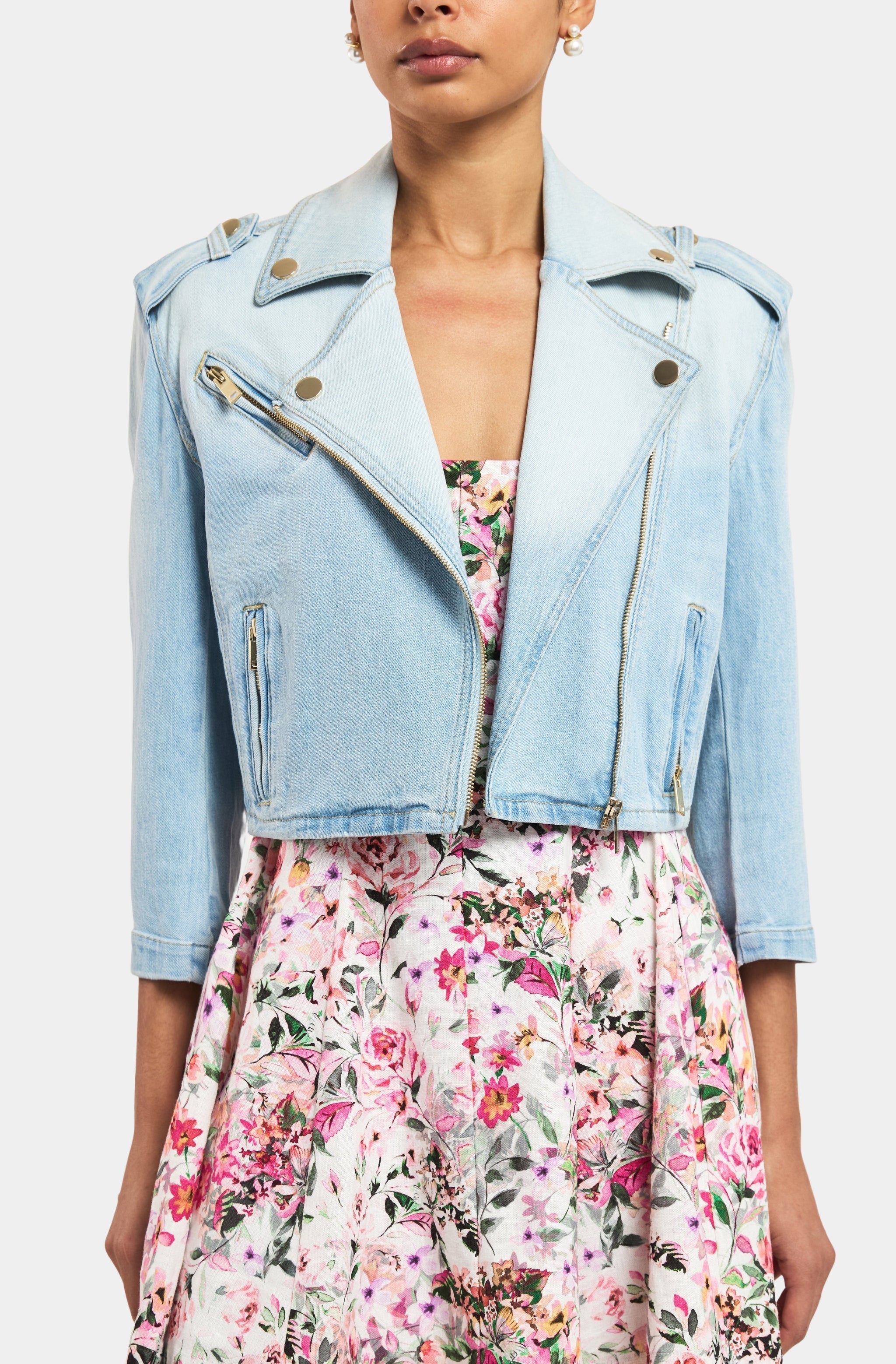 Crawford Denim Moto Jacket