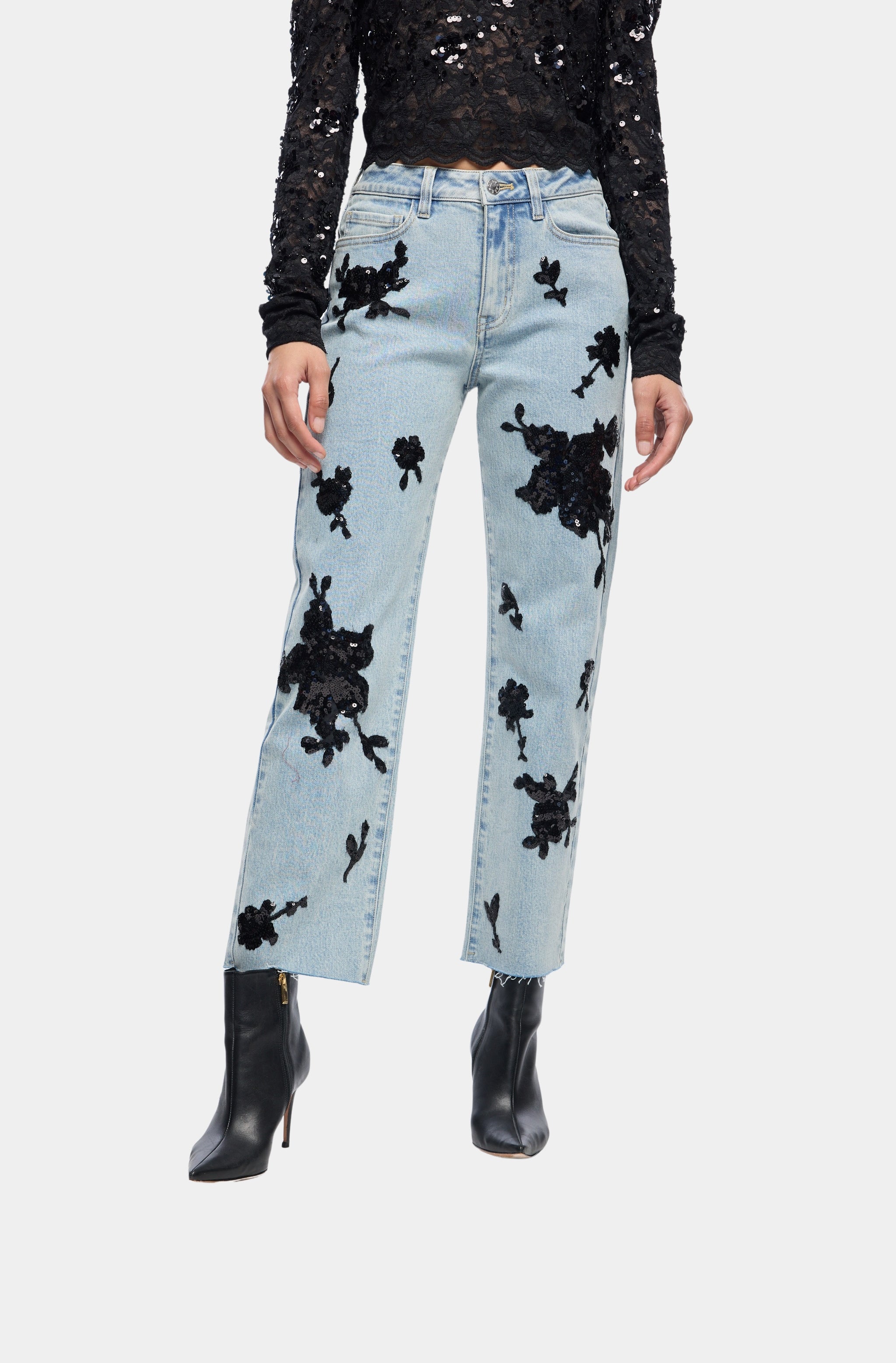 Bella Sequin Embellished Jeans