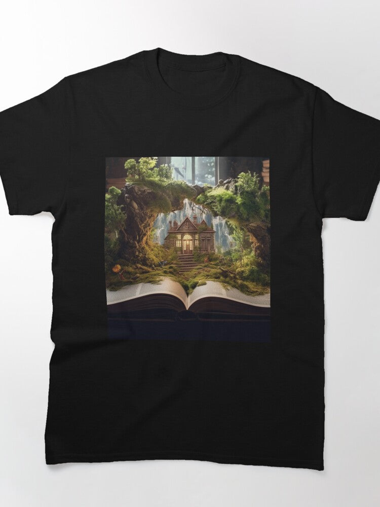 Storybook Arch Graphic Tee Living Book Portal Oversized Shirt