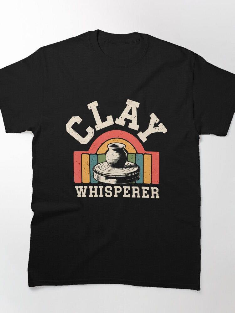 Clay Whisperer Funny Pottery Artist Saying Oversized T-Shirt