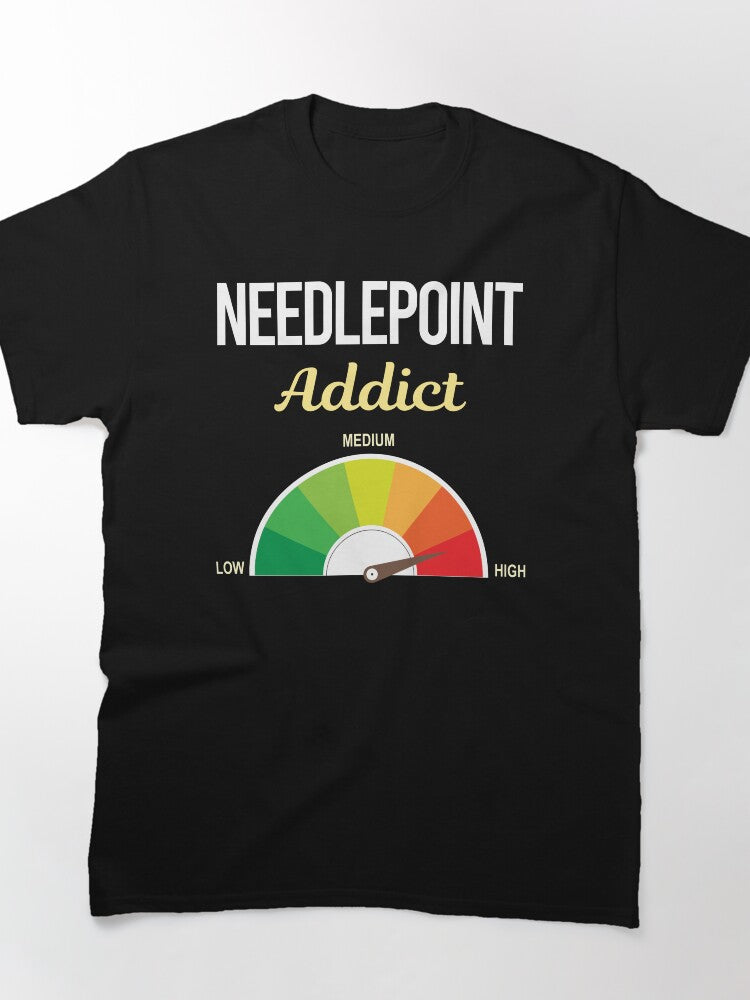 Needlepoint Canvas Shirt | Addict Stitching Art Oversized Tee