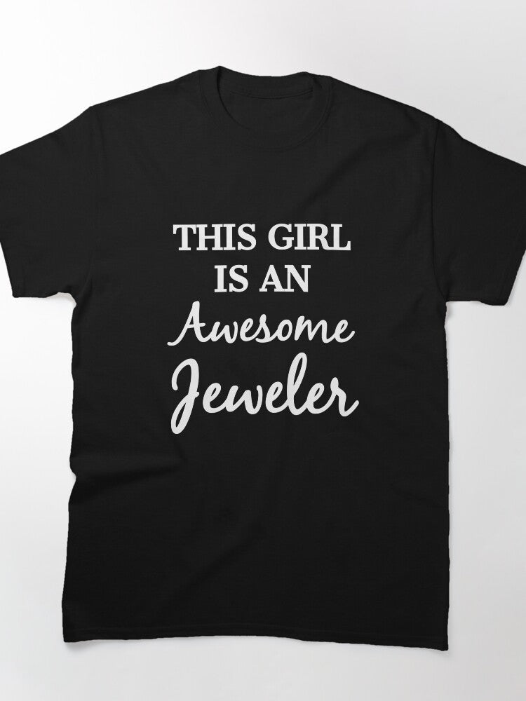 Awesome Jeweler Girl Power Graphic Print Oversized T-Shirt