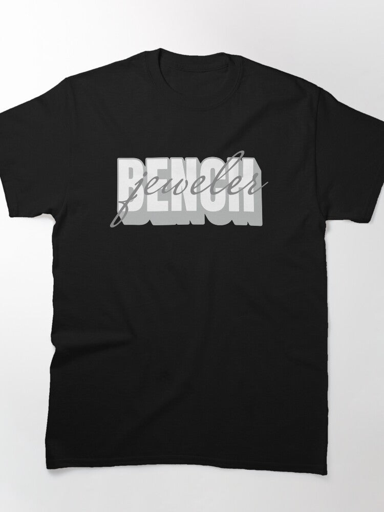Bench Jeweler Metalsmith Gift Calligraphy Design Oversized Tee