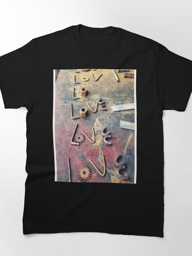 Love Scrap Metal Welder Art Oversized T-Shirt Industrial Design