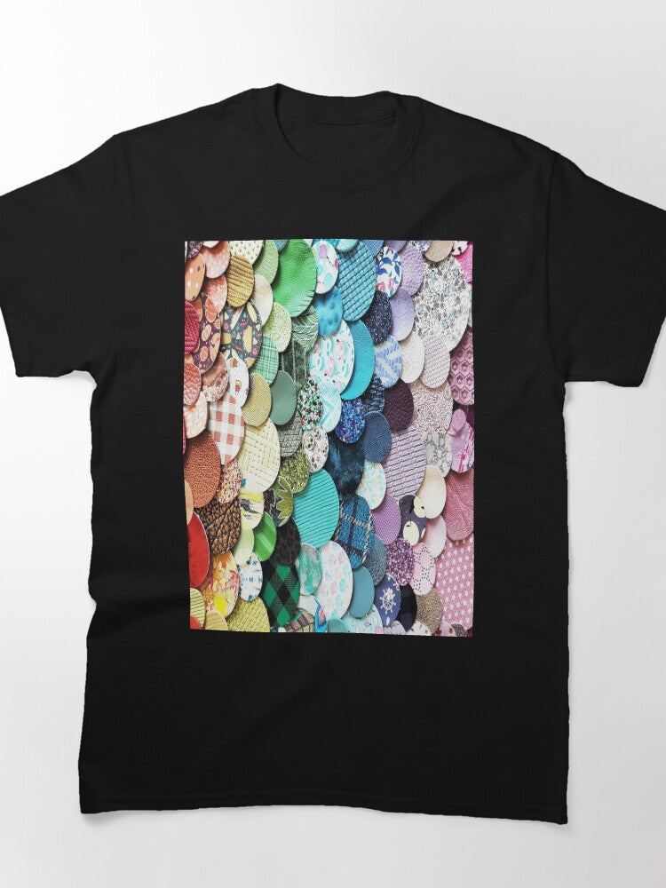 Leather Rainbow Colorful Oversized T-Shirt Vibrant Texture Graphic
