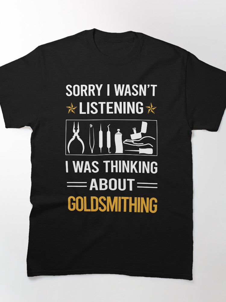 Funny Listening Goldsmithing Professional Artisan Oversized Tee