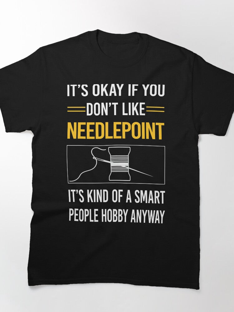 Smart People Needlepoint | Intelligent Hobbyist Oversized Top