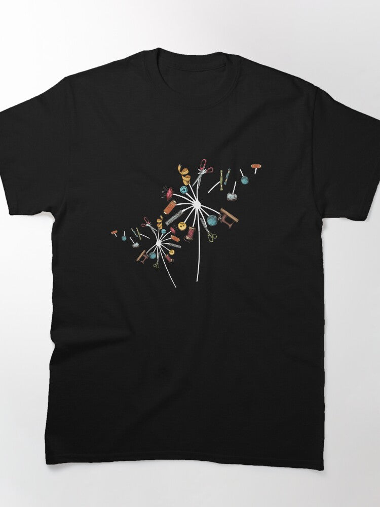 Sewing Accessories Dandelion Flower Quilting Oversized T-Shirt