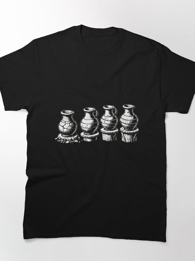 Evolution of Pottery Vases Ceramic History Oversized T-Shirt