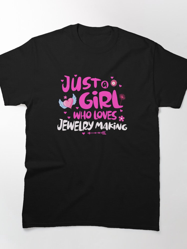 Just A Girl Who Loves Jewelry Making Cute Oversized T-Shirt