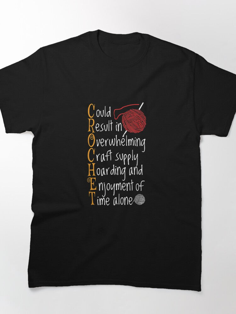 Funny Knitting Sayings Oversized Tee Humor Gift For Crocheters