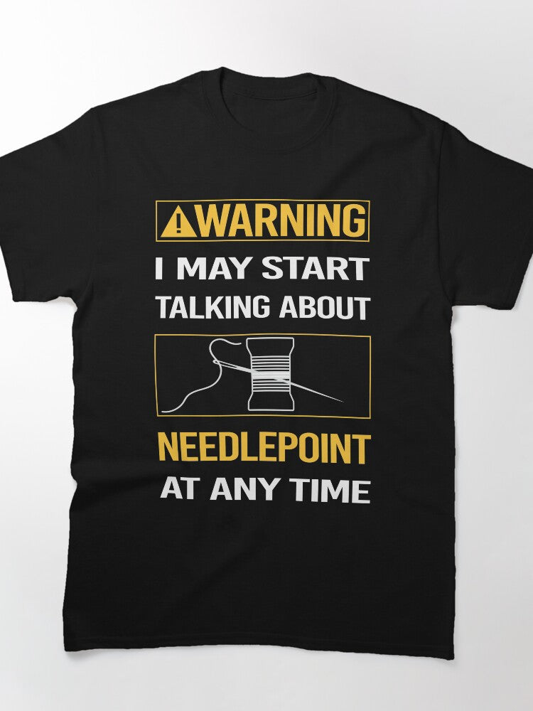 Funny Warning Stitching Tee | Canvas Work Gift Oversized Shirt