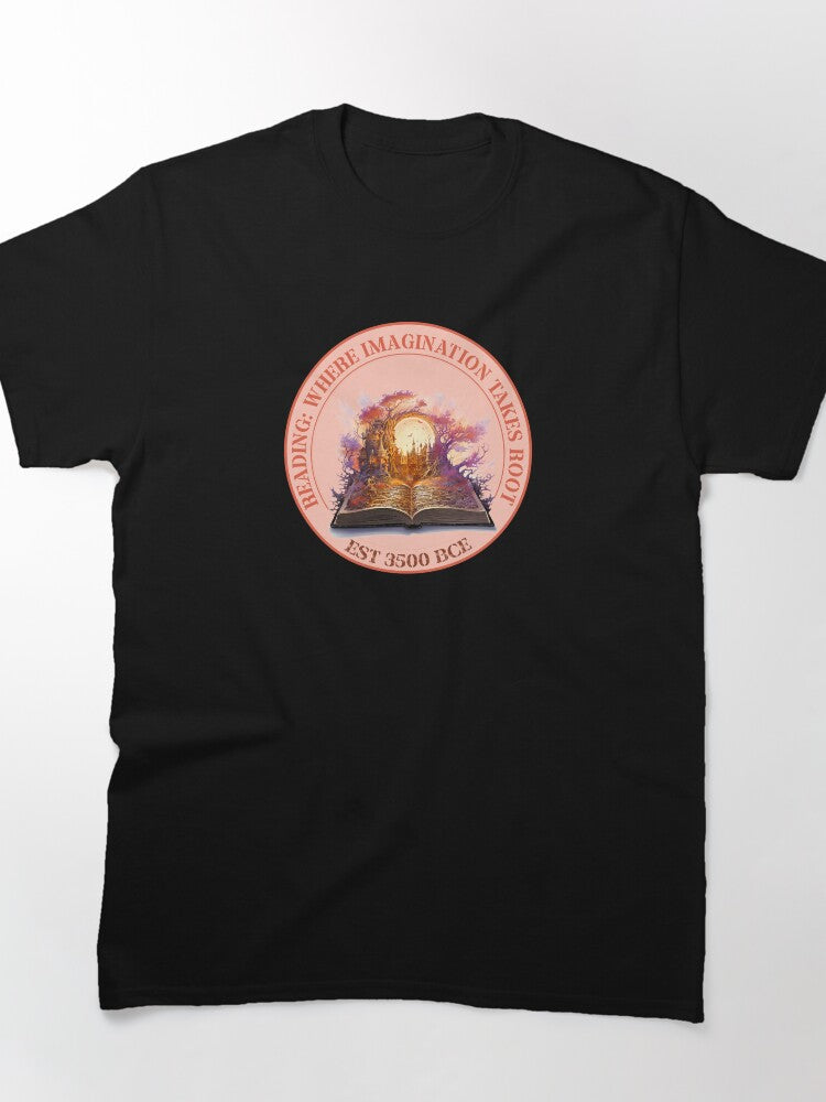 Imagination Roots Shirt Reading Motivation Oversized Graphic Tee