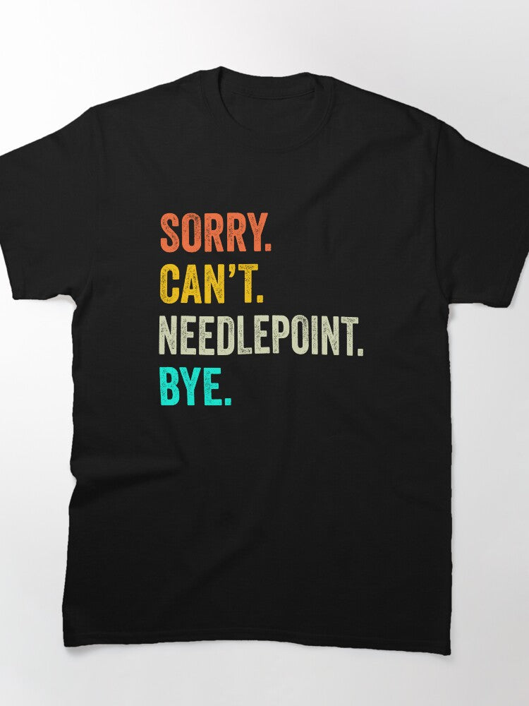 Funny Stitching Quote Top | Needlepoint Coach Gift Tee