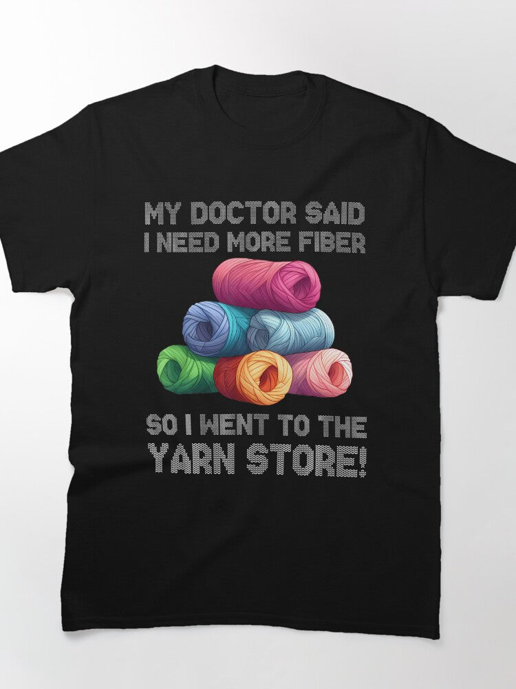Funny Yarn Store Crochet Tee - Oversized Doctor Advice Shirt