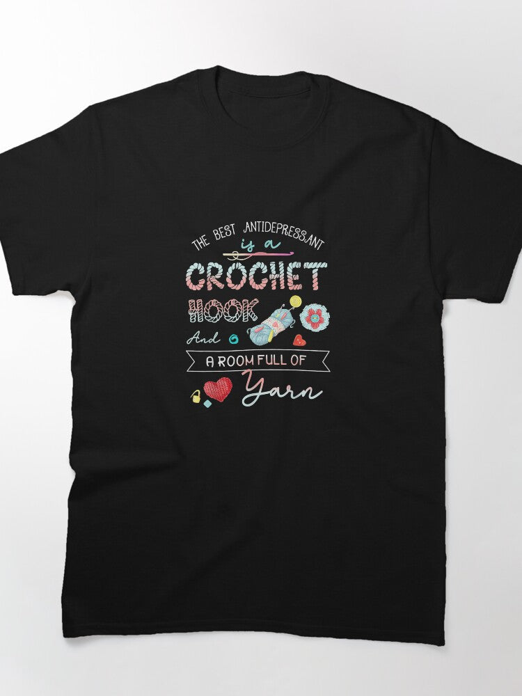Funny Crochet Novelty Gift Tee - Oversized Yarn Themed Shirt