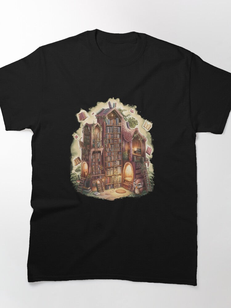 Whimsical Fantasy Library Shirt Dreamy Oversized Bookish Top