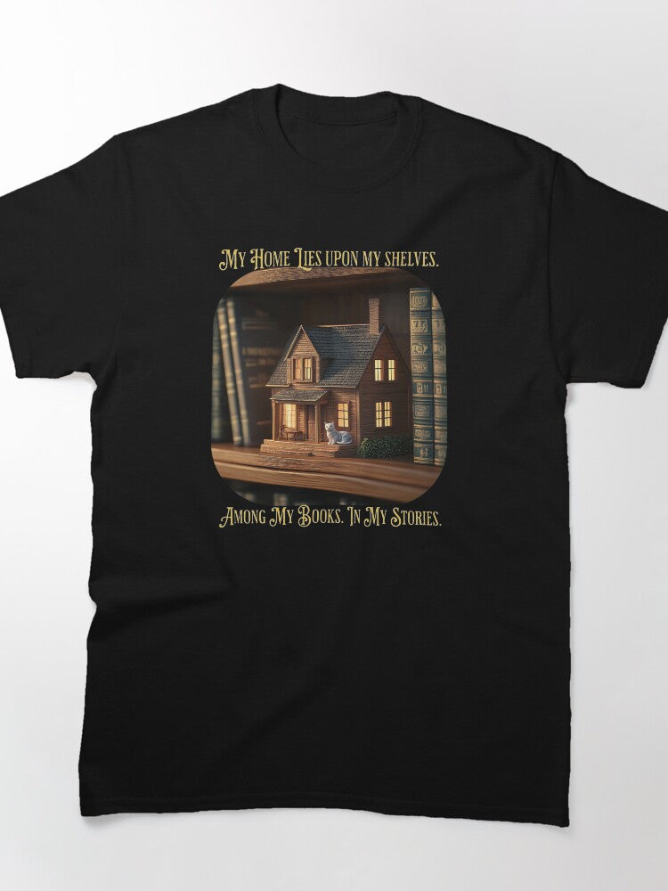 Home On My Shelves Oversized T-Shirt Comfy Book Lover Gift
