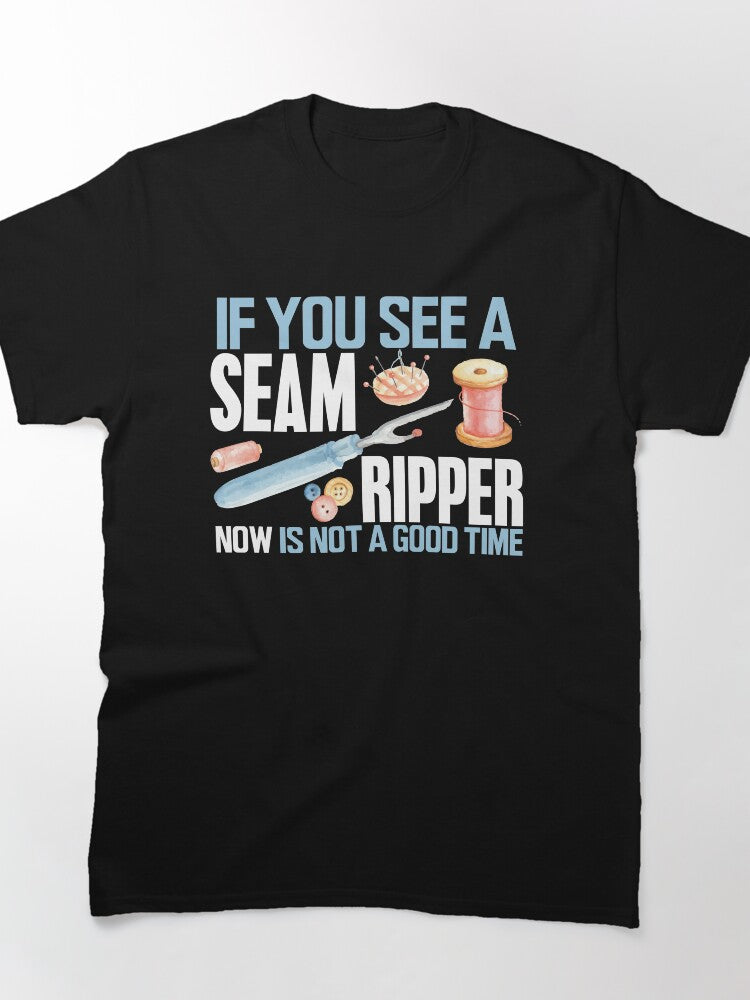 Seam Ripper Warning | Funny Sewing Gift Oversized Shirt
