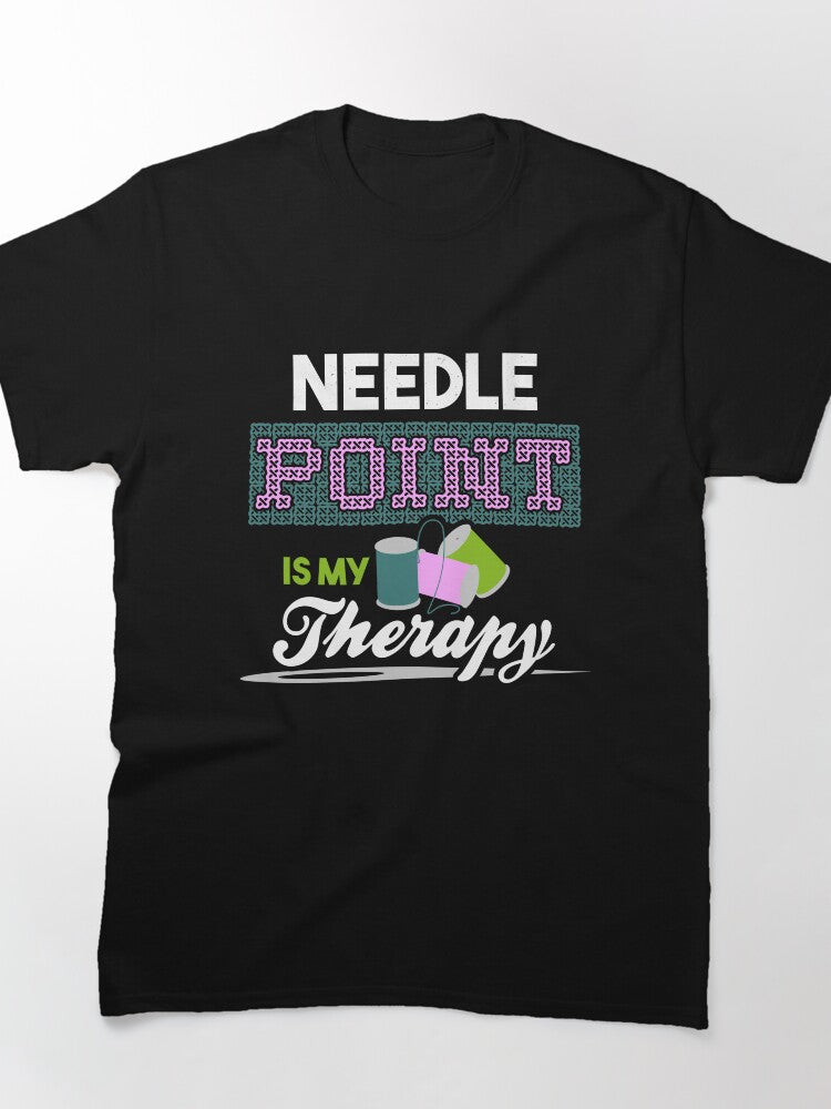 Needlepoint is Therapy | Mental Health Crafting Oversized Tee