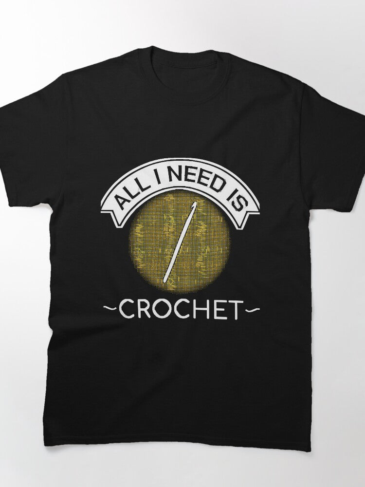 Crochet & Yarn Needle Tee - Oversized Crafting Lover Shirt