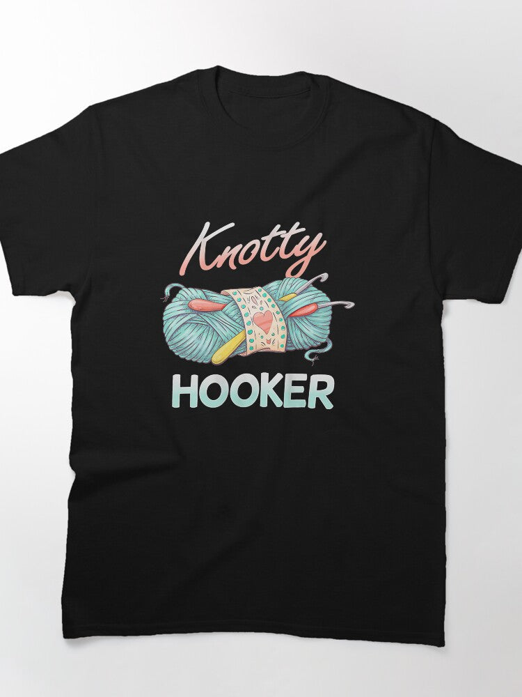 Knotty Hooker Tank Style | Funny Crochet Yarn Oversized Tee