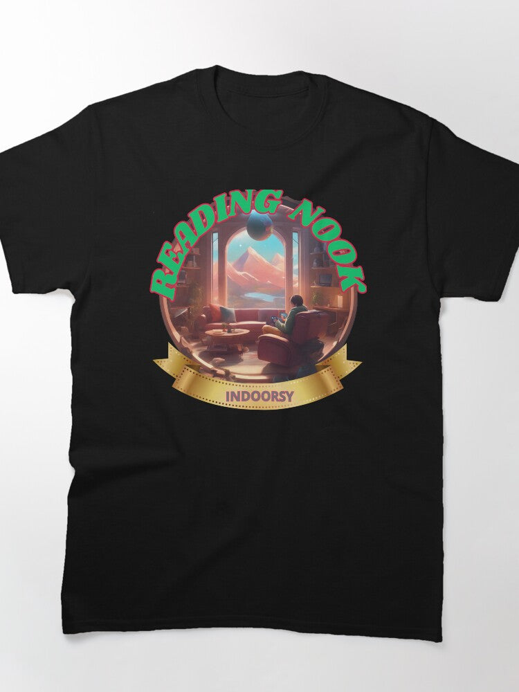 Indoorsy Reading Nook Tee Family Gift Cozy Oversized Graphic Shirt