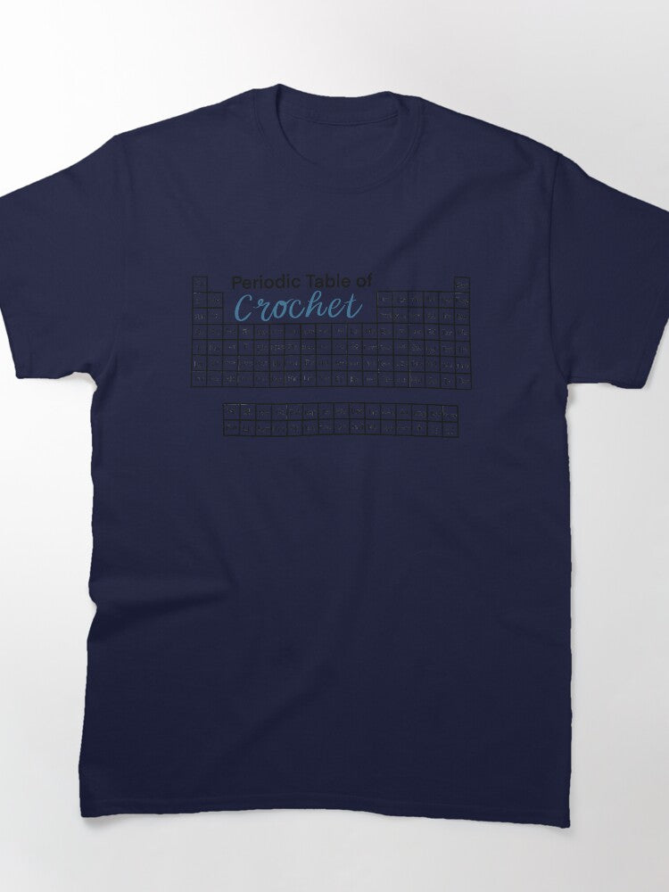 Periodic Table of Crochet Graphic T-Shirt Oversized Hobbyist Gift